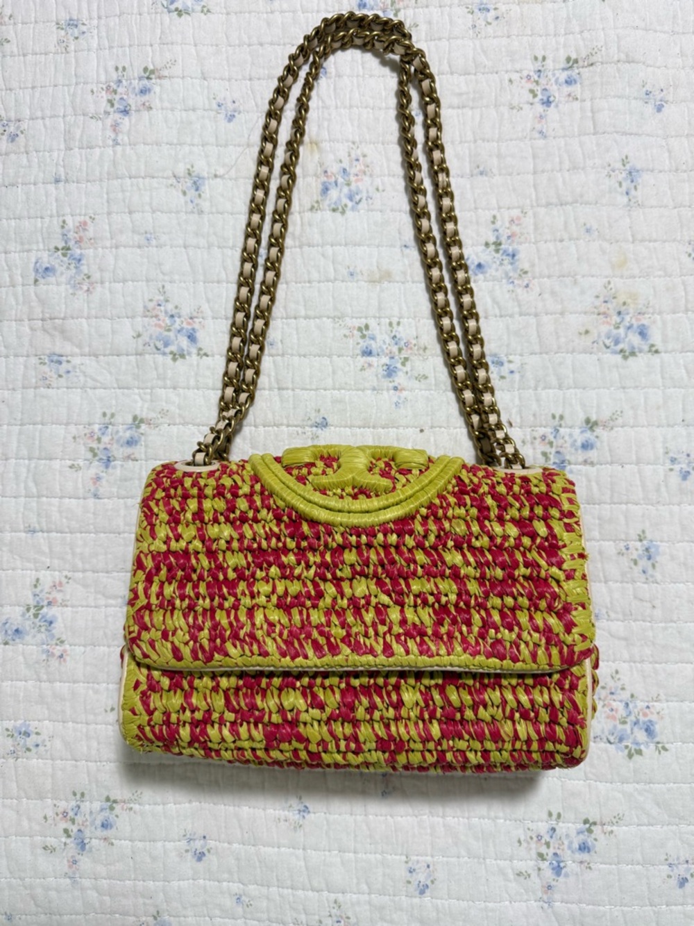 NWOT Tory Burch Small Fleming Soft Crochet Shoulder Bag Purse - Picture 2 of 8